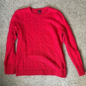 Talbots Vibrant Red Knit Sweater